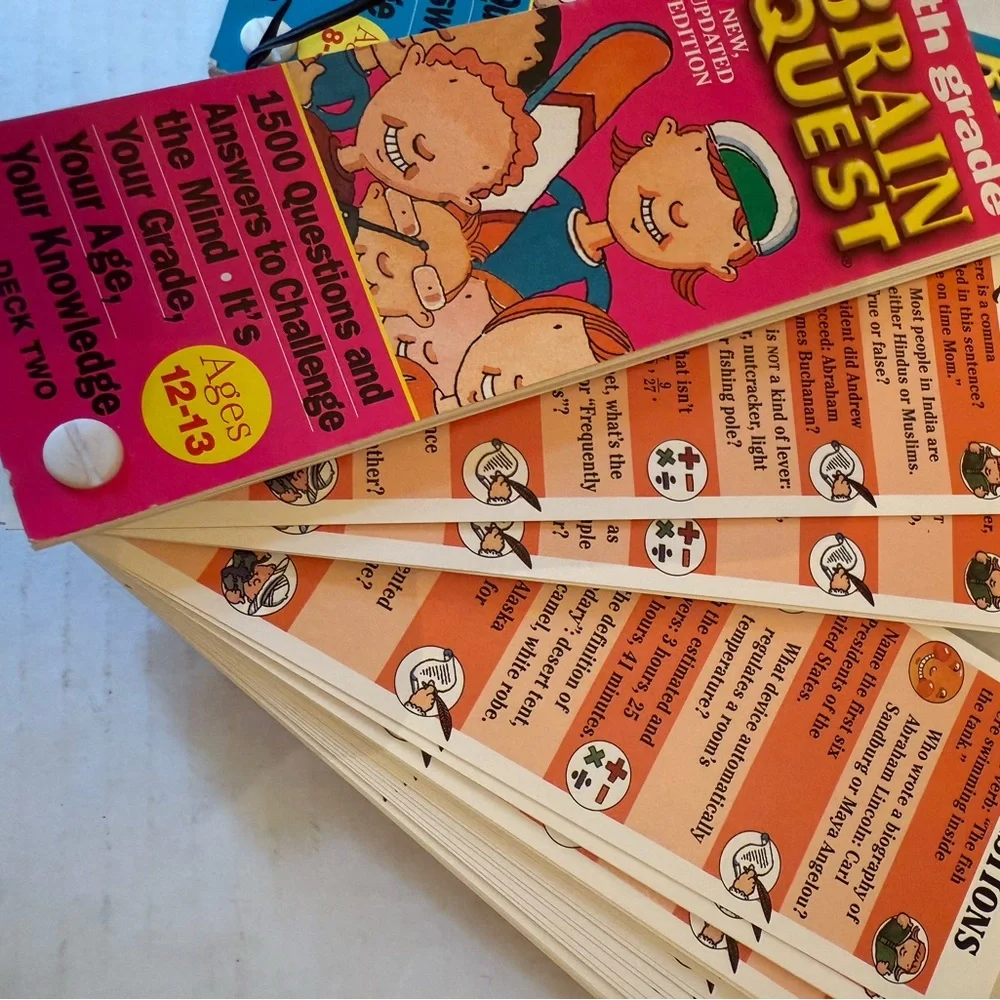 Kids Quiz Deck - Blue and Pink